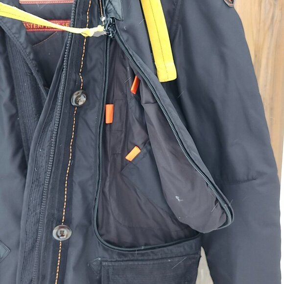 PJs PARAJUMPERS Masterpiece Series men's Medium Coat Chest Slim Fit PARKA - Picture 3 of 12